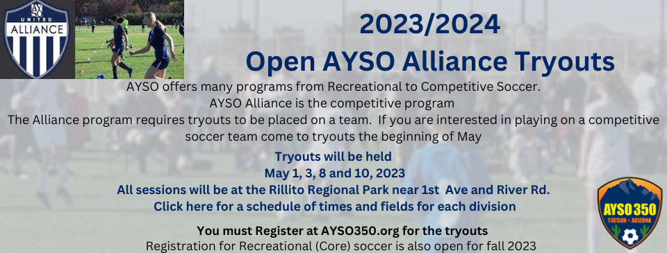 Alliance 2023 Tryouts